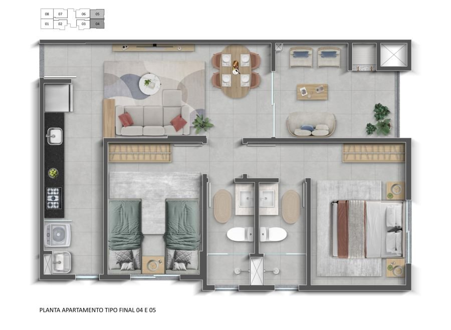 View Residence Pagani Palhoça – 2 quartos com suíte — foto 9