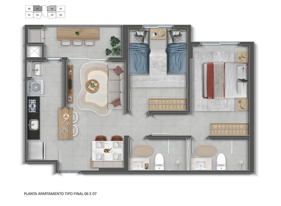 View Residence Pagani Palhoça – 2 quartos com suíte — foto 10