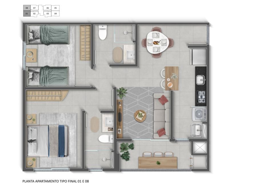 View Residence Pagani Palhoça – 2 quartos com suíte — foto 8